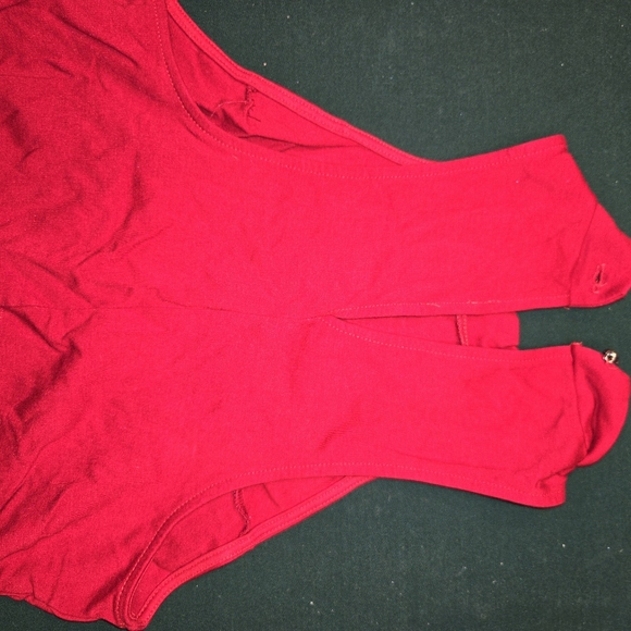 Red turtle neck crop top - Picture 4 of 4